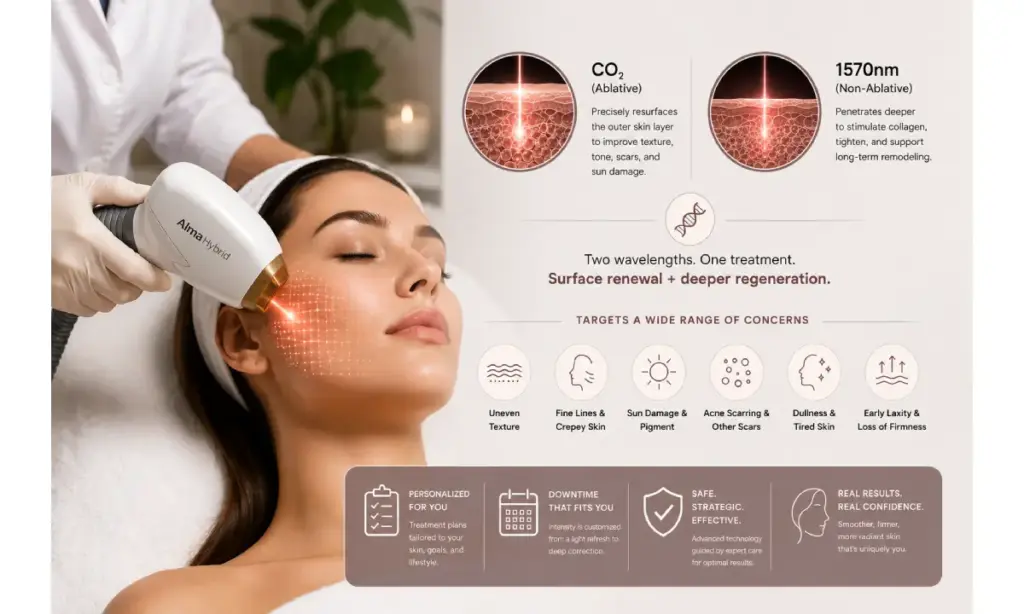 Alma hybrid for skin rejuvenation and resurfacing