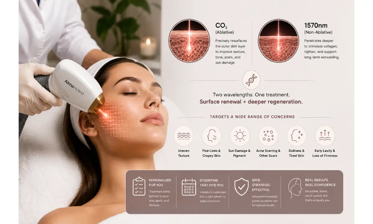Alma hybrid for skin rejuvenation and resurfacing