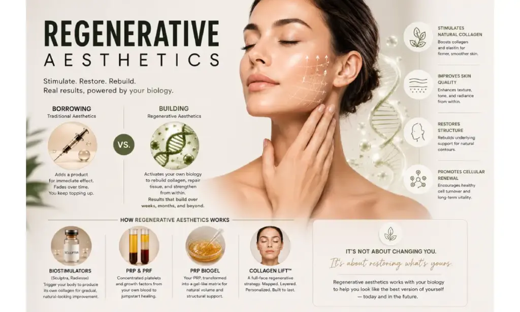 Regenerative aesthetics for collagen restoration